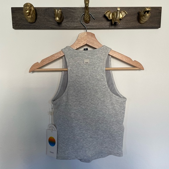 Vuori Pose Plyo Tank in White Heather Gray - Picture 2 of 4